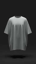 Oversized tee in concrete grey