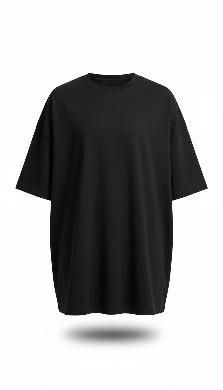Oversized tee in urban black