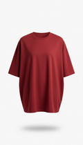 Oversized tee in metro red