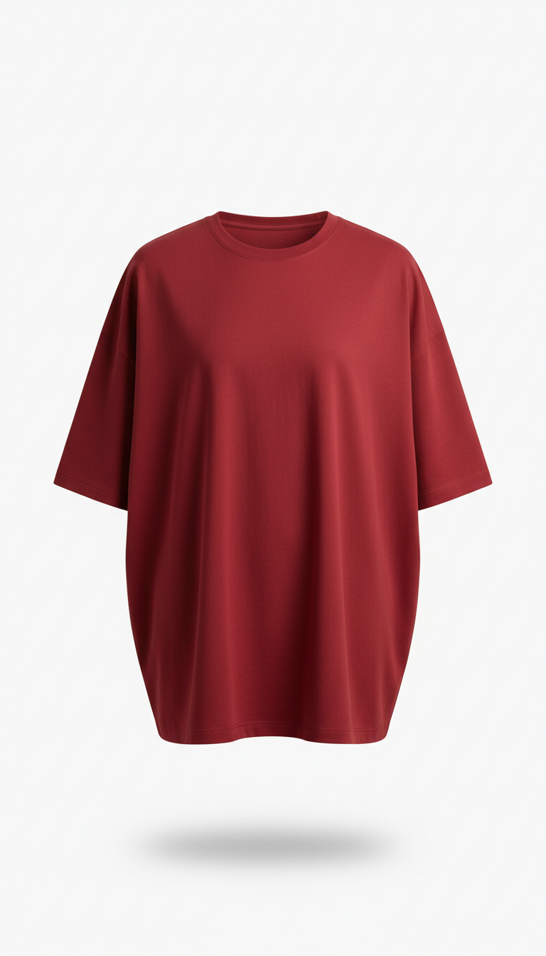 Oversized tee in metro red