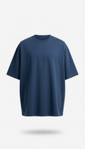 Oversized tee in steel blue
